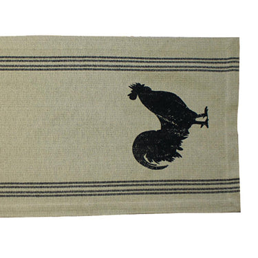 Farmhouse Rooster Table Runner Oat TR550023 - The Fox Decor